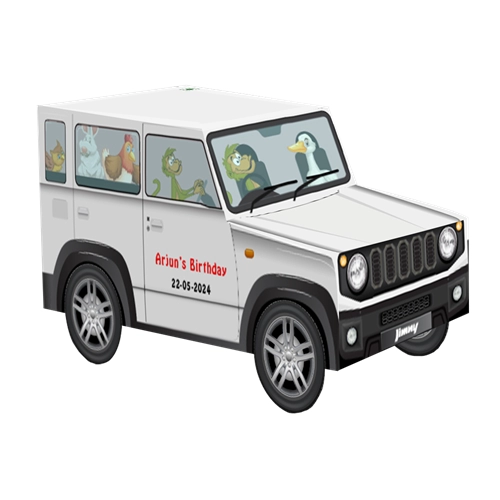 Large Pearl White Jimny SUV Shape Gift Box | Pack of 10 | Personalized or Plain